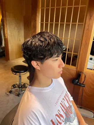 パーマ メンズ 水田 帆波のヘアスタイル