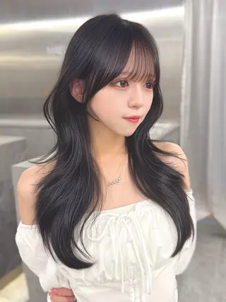 ロング カラー MAEUL luna所属・前髪顔周り/レイヤー 韓国/桔川恒のヘアスタイル