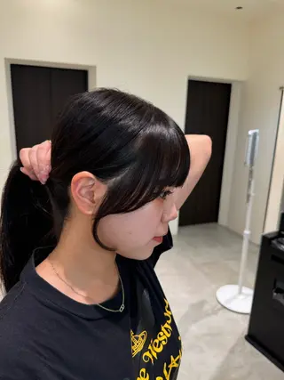 ミディアム 銀座/前髪顔まわり/ 透明感カラー/danのヘアスタイル