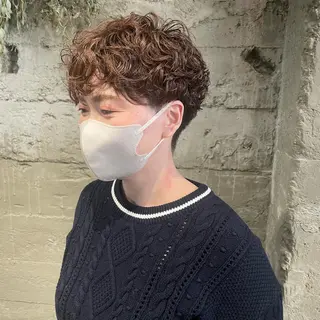 ショート パーマ SOU所属・ふるかわ れなのヘアスタイル