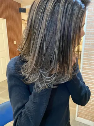 ミディアム カラー 髪質改善と艶カラー 💎坂田 裕紀のヘアスタイル