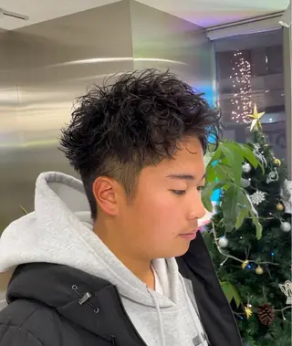 ショート パーマ メンズ 【圧倒的センス】 まる/メンズカラーのヘアスタイル