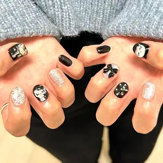 ネイル unwind ┊︎冬っぽネイル🧸のネイルデザイン