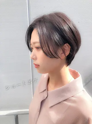 ショート カラー 顔周りレイヤー/ボブ 銀座✨中野まさひろのヘアスタイル