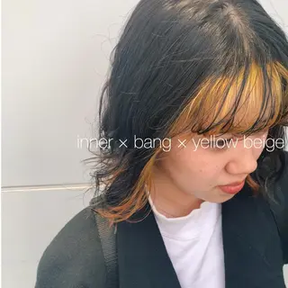 セミロング カラー RINA🧤 デザインとボブのヘアスタイル
