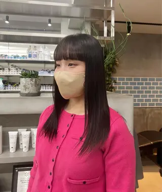 セミロング 韓国ヘア 🎀華澄のヘアスタイル