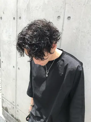 ショート パーマ メンズ 住本 大明のヘアスタイル
