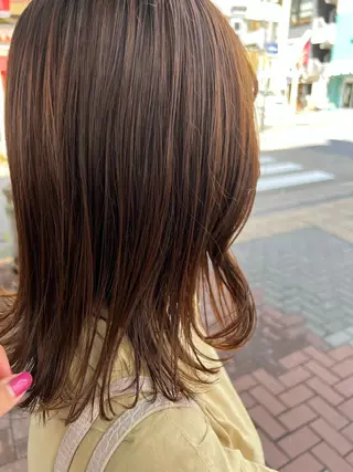 ミディアム カラー ヘアアレンジ letterby novel はるみのヘアスタイル