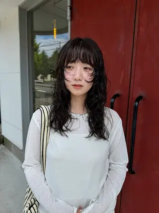 セミロング カラー パーマ hair vaton所属・ヤハタ ダイキのヘアスタイル