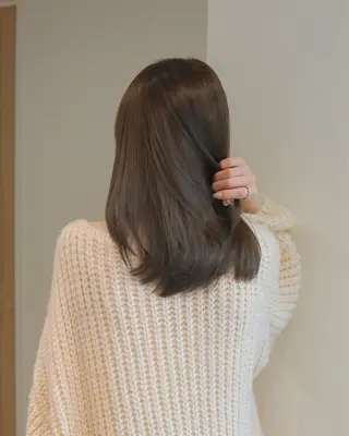 セミロング カラー navile  harajuku所属・haruto ／カラーモデル募集中のヘアスタイル