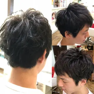 ショート パーマ メンズ 赤羽、髪質改善サロン 吉野リョウスケのヘアスタイル