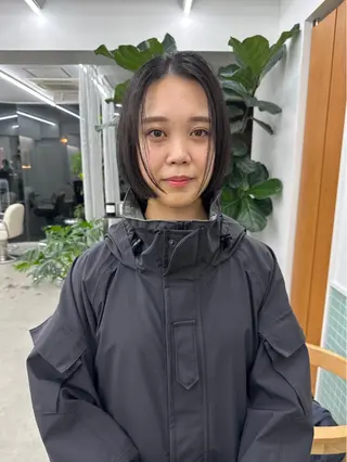 ショート カラー ボブ/レイヤー/ケア パーマ/リュウタのヘアスタイル