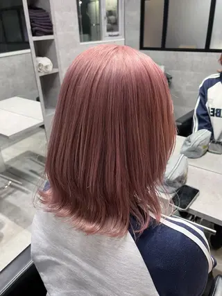 ミディアム カラー 川浪 ほほみのヘアスタイル