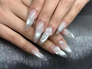 ネイル Kaka_ パラジェル、長さだしのネイルデザイン