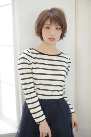 ショート カラー パーマ エイト ウメダのヘアスタイル