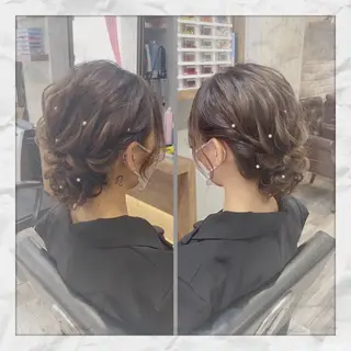 セミロング ヘアアレンジ ヘアセット/着付け 𓇼 松本 夏美𓇼のヘアスタイル