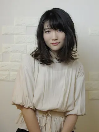 ミディアム ブルーム yukiのヘアスタイル
