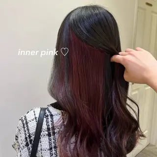 セミロング カラー インナーカラー🎧♡ ヘアメ🎀くめののヘアスタイル