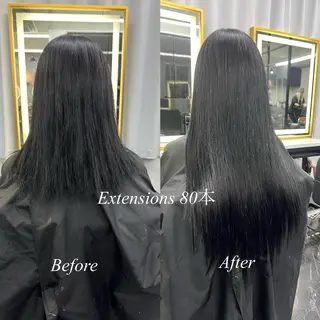 ロング カラー シールエクステ特化 ハイトーン、NANAのヘアスタイル