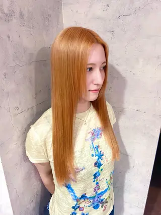 ロング カラー ハイトーン🇰🇷 19歳美容師アリルのヘアスタイル