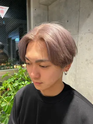 カラー メンズ 傷ませないカラー・ ボブ・リクト💥のヘアスタイル