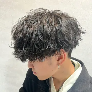 ショート カラー パーマ ヘアアレンジ メンズ 仕上がり満足度No. 1🔥BLUCK🔥のヘアスタイル