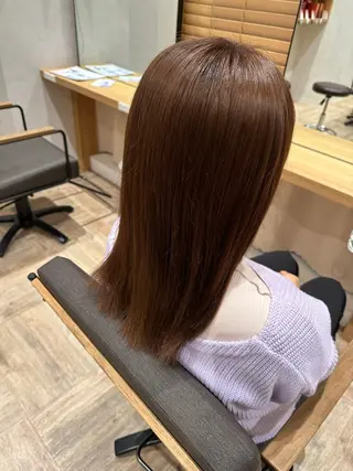 セミロング カラー 髪質改善・艶カラー 加茂瑞希のヘアスタイル