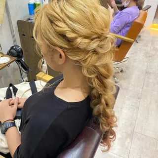 ロング まつパ・ヘアセット ♡Chinami♡のマツエク・マツパデザイン