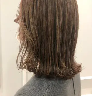 ミディアム カラー 韓国ヘア🍒渡辺 咲🍒のヘアスタイル