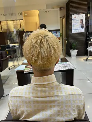 ショート 静岡/草薙パーマ メンズバレイヤージュのヘアスタイル