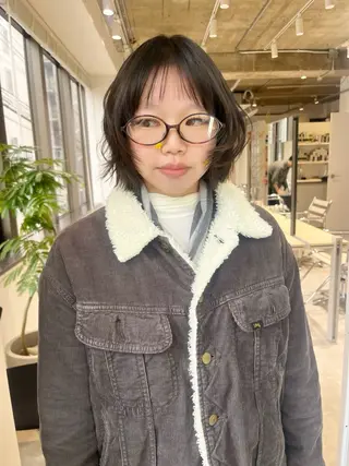 ショート ハッシュカット🐈 韓国レイヤー/ののかのヘアスタイル