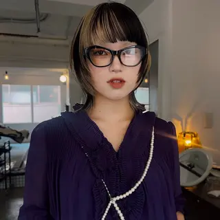 ショート ☆RUO☆/ハイトー ンBob/デザインのヘアスタイル