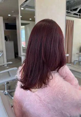 ミディアム カラー unique KOBE所属・髪質改善 山本のヘアスタイル