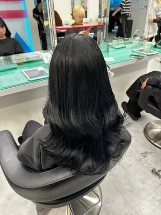 ロング カラー 韓国暗髪🩶レイヤー 🩶hayatoのヘアスタイル