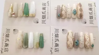 ネイル 川畑爪商店 品川高輪 同時施術が人気🌿のネイルデザイン