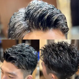 パーマ メンズ HAIR MODE  KIKUHI「ヘアモードキクチ」神田店所属・💈【理容室】夜受付 上坂　一宏のヘアスタイル