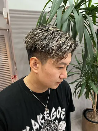 カラー パーマ メンズ 金子勇希🔥パーマ 比率90%以上🔥のヘアスタイル