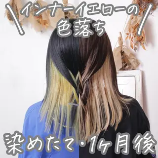 ミディアム カラー パーマ ヘアアレンジ 推し活専用 【派手髪】飯野ゆかりのヘアスタイル