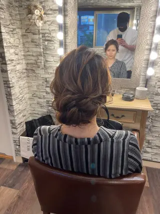セミロング ヘアアレンジ hair make  Lucciのヘアスタイル