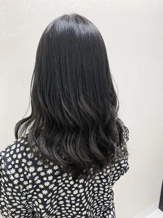 セミロング カラー マルナ本店 ペコのヘアスタイル