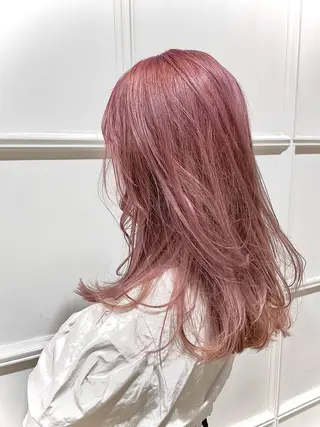 セミロング カラー 🦋透明感カラー /ケアブリーチ🦋のヘアスタイル