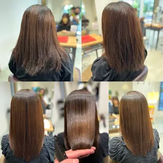 ミディアム パーマ Aile所属・酸性ストレート／カラ ー/山下高明のヘアスタイル