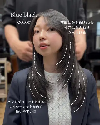 ロング カラー 石戸谷　海斗/韓国 レイヤー/艶カラーのヘアスタイル