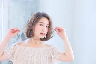 ミディアム 🦋ミルクティーベー ジュ🦋mayukiのヘアスタイル