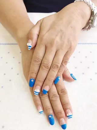 ネイル Chiara チップ長さ出しのネイルデザイン