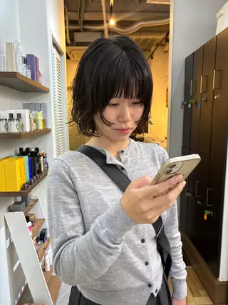 ミディアム パーマ nao/福岡美容室 パーマ/ボブパーマのヘアスタイル