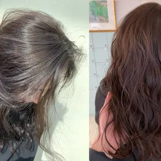 セミロング 🍀ケアブリーチ カラー🍀坂井のヘアスタイル