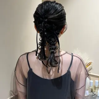 ミディアム ヘアアレンジ 🫧tomoka 透明感カラー🫧のヘアスタイル