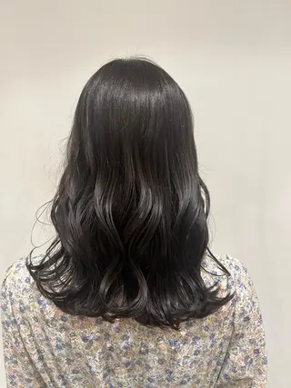 ミディアム カラー SVTオタク美容師 ねねのヘアスタイル