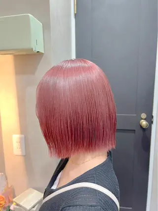 ショート カラー 🫧髪質改善/Wカラ ー 暖色 🌸桜🌸のヘアスタイル